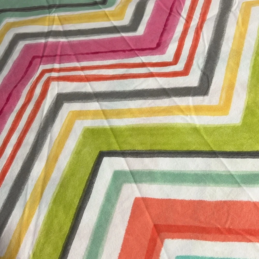 Pottery Barn Teen Striped Cotton Full/Queen Duvet Cover W/ 2 standard shams